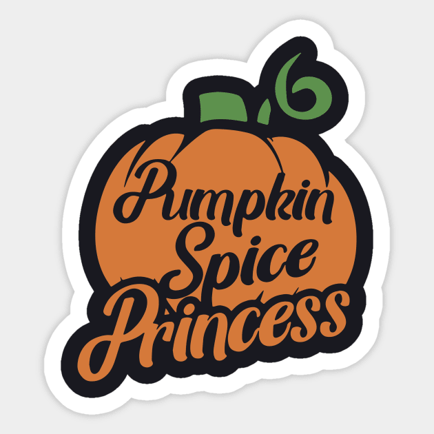 Pumpkin Spice Princess Mad Vegetables December Red Colors Funny Biggest Son Daughter Sticker by erbedingsanchez